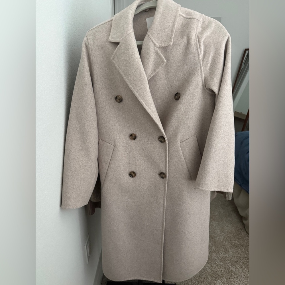 Mango Handmade Oversized Wool Coat XS - Picture 4 of 4